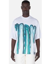 Marni Svrn Exclusive Dripping Logo T-shirt - Blue