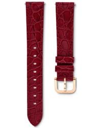 Swarovski - Watch Strap, 16 Mm (0.63" Width, Leather With Stitching, Rose-Tone Finish - Lyst