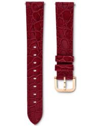 Swarovski - Watch Strap, 16 Mm (0.63" Width, Leather With Stitching, Rose-Tone Finish - Lyst