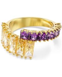 Swarovski - Matrix ring, verschiedene schliffe, mehrfarbig, goldlegierungsschicht - Lyst