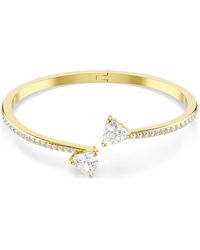 Swarovski - Bracelet jonc Attract Heart Taille M - Lyst