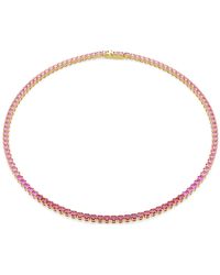 Swarovski - Collana Tennis Matrix, Taglio Round, Finitura Oro 18K - Lyst