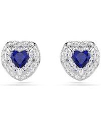 Swarovski - Orecchini a lobo one, taglio heart, pavé, cuore - Lyst