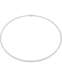 Swarovski - Eternity tennis halskette, im labor gezüchtete diamanten 3 ct tw, runde form, 18k - Lyst