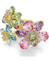 Swarovski - Idyllia Multicolored Flower Ring, Size 60 - Lyst