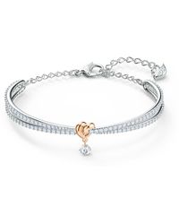 Swarovski - Lifelong Heart Bangle - Lyst