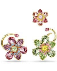 Swarovski - Idyllia ohrspange, set (3), asymmetrisches design, verschiedene schliffe, blume - Lyst