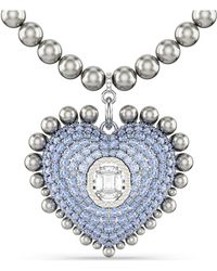 Swarovski - Pendente hyperbola, crystal pearls, cuore - Lyst