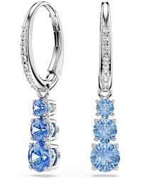 Swarovski - Attract Trilogy Drop Earrings - Lyst