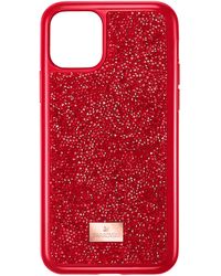 Swarovski Étui pour smartphone glam rock - Rouge