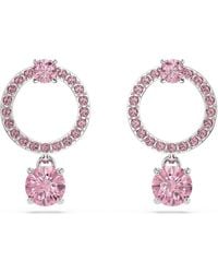 Swarovski - Attract drop-ohrhänger, rundschliff - Lyst