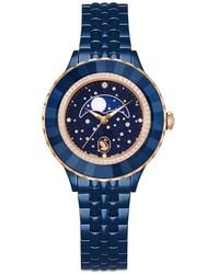 Swarovski - Octea Moon Watch, Swiss Made, Metal Bracelet, Finish - Lyst
