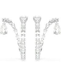 Swarovski - Pendientes de aro matrix, tallas mixtas - Lyst