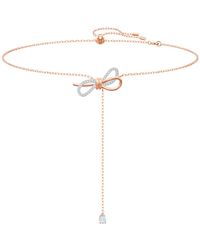 Swarovski - Lifelong Bow Necklace - Lyst