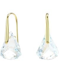 Swarovski - Lunar Drop Earrings, Oval Cut, 18K Finish - Lyst