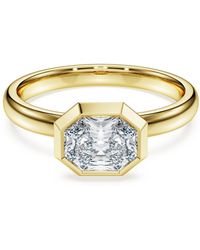 Swarovski - Eternity ring mit kesselfassung, im labor gezüchtete diamanten 1,0 ct tw, achteckform, 18k gelbgold - Lyst