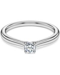 Swarovski - Anello solitario eternity, diamanti creati in laboratorio 0,25 ct tw, taglio round, argento sterling - Lyst