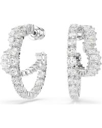 Swarovski - Pendientes de aro matrix, tallas mixtas, corazón - Lyst
