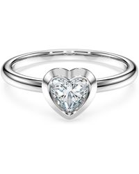 Swarovski - Anello solitario eternity, diamanti creati in laboratorio 0,5 ct tw, forma a cuore, argento sterling - Lyst