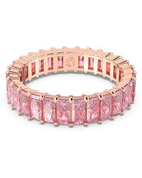 Swarovski - Anello Matrix, Taglio Baguette, Placcato Color Oro - Lyst