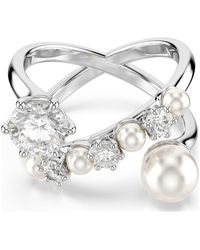 Swarovski - Anillo matrix, crystal pearl, talla redonda - Lyst