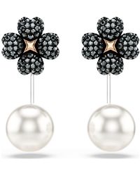 Swarovski - Pendientes latisha, pavé, trébol - Lyst