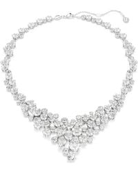 Swarovski - Collana constella, taglio misto, chiusura, bianca, placcato rodio - Lyst