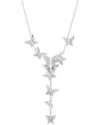 Swarovski - Idyllia Lilia Y Necklace, Butterfly, Rhodium Plated - Lyst