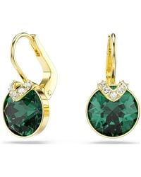 Swarovski - Bella-Tone Plated V Drop Earrings - Lyst
