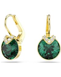 Swarovski - Bella-Tone Plated V Drop Earrings - Lyst