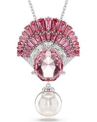 Swarovski - Pendentif Idyllia, Tailles diverses, Crystal pearl, Coquillage, Rose, Métal rhodié - Lyst