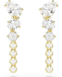Swarovski - Mesmera Drop Earrings, Mixed Cuts, 18K Finish - Lyst