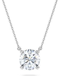 Swarovski - Eternity Solitaire Pendant, Lab-Grown Diamonds 2 Ct Tw, Round Shape, 14K - Lyst