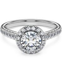 Swarovski - Bague solitaire halo eternity, diamants de synthèse 1,33 ct tw, forme ronde, or - Lyst
