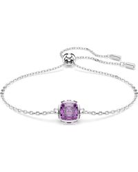 Swarovski - Birthstone armband, kissenschliff, februar - Lyst