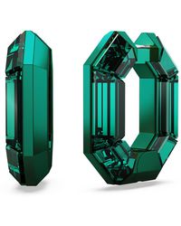 Swarovski - Pendientes de aro lucent, forma octagonal, pequeños - Lyst