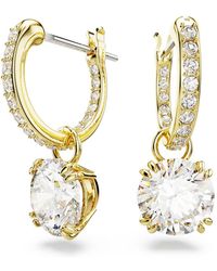 Swarovski - Constella-Tone Plated Drop Earrings - Lyst
