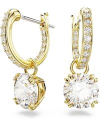 Swarovski - Pendientes constella, talla redonda - Lyst