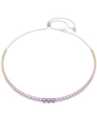 Swarovski - Matrix tennis halskette, rundschliffe im farbverlauf - Lyst