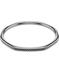 Swarovski - Bracciale rigido dextera, forma ottagonale, taglio round, bianco, placcato rutenio - Lyst