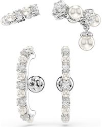 Swarovski - Matrix ohrspange, set (3), kristallperle, rundschliff - Lyst