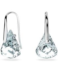 Swarovski - Lunar Drop Earrings, Rhodium Plated - Lyst