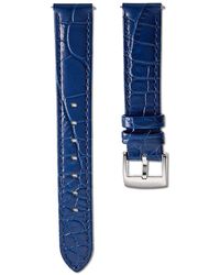 Swarovski - Cinturino per orologio 15mm, pelle con impunture, blu, acciaio inossidabile - Lyst