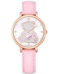 Swarovski - Teddy uhr, schweizer produktion, lederarmband - Lyst