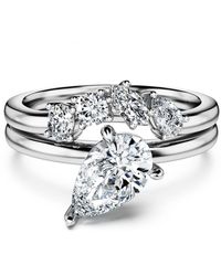 Swarovski - Galaxy ring, set (2), im labor gezüchteter diamanten 1,4 ct tw, verschiedene schliffe, 18k - Lyst