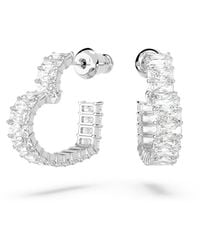 Swarovski - Pendientes de aro matrix - Lyst