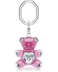 Swarovski - Teddy Portachiavi Rodio lucido Rosa - Lyst