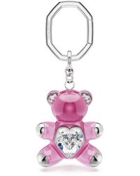Swarovski - Teddy Portachiavi Rodio lucido Rosa - Lyst