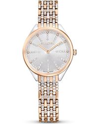 Swarovski - Reloj attract, fabricado en suiza, pavé, brazalete de metal, tono oro rosa, combinación de acabados metálicos - Lyst
