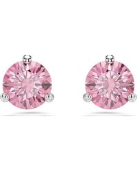 Swarovski - Solitaire ohrstecker, rundschliff - Lyst